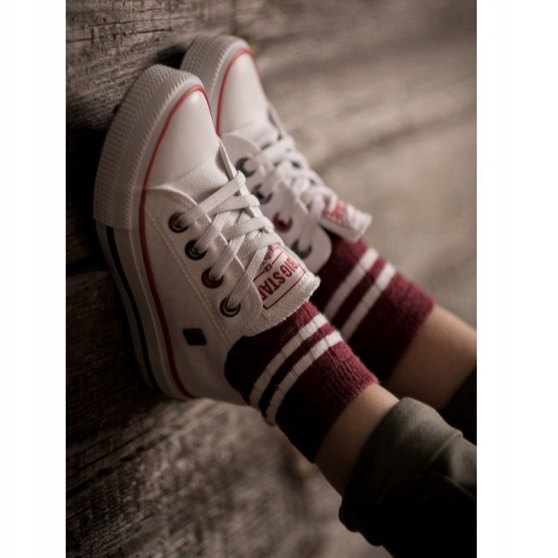 Dětské klasické nízké tenisky Big Star HH374089 bílé bílý 1