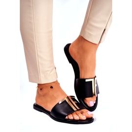 Elegantní dámské pantofle černé Nicole Dilmah černá 1