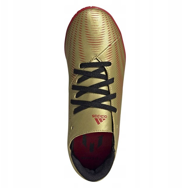 Kopačky Adidas Nemeziz Messi.4 In Jr FY0811 zlatý zlatý 2 Kopačky Adidas Nemeziz Messi.4 In Jr FY0811 zlatý zlatý 2