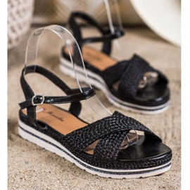 Mannika Černé Sandály Na Platformě černý 1