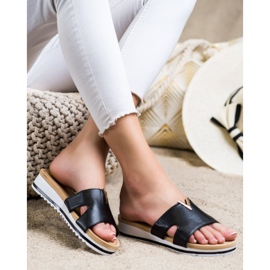 Groto Gogo Klasické pohodlné pantofle černá 2