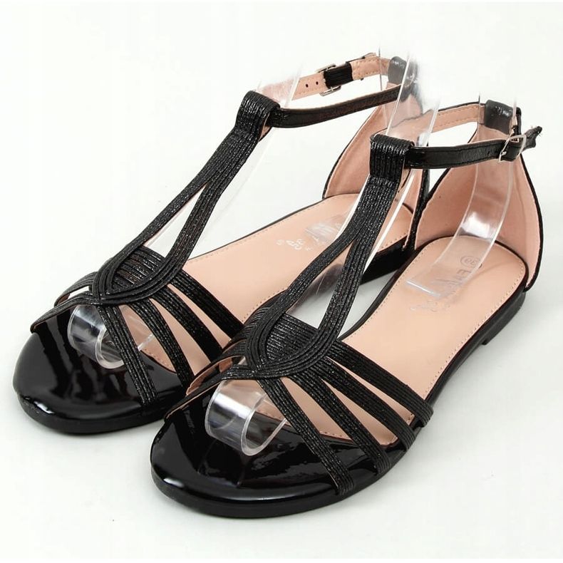 Černé dámské sandály SM0024 Black černý 1