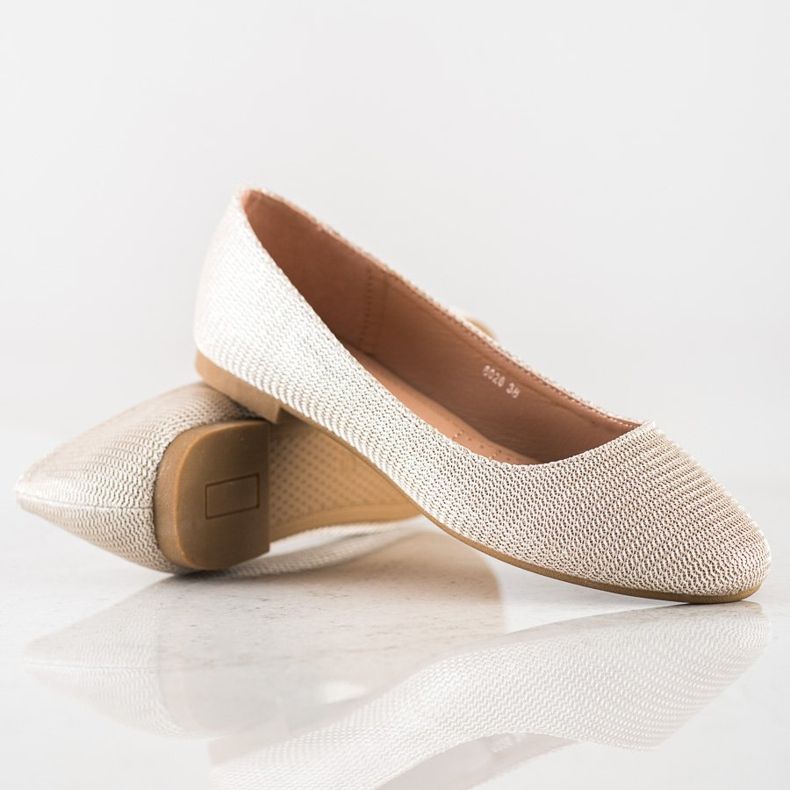 Super Mode Klasická baletka se třpytkami zlatý 1