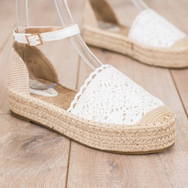 Sixth Sense Espadrilky s krajkovou vložkou bílý 1