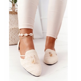 Baletní špic s pletenou šňůrou Lu Boo béžová béžový 1