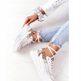 Dámská sportovní obuv Tenisky bílá a zlatá Melanie bílý zlatý 2