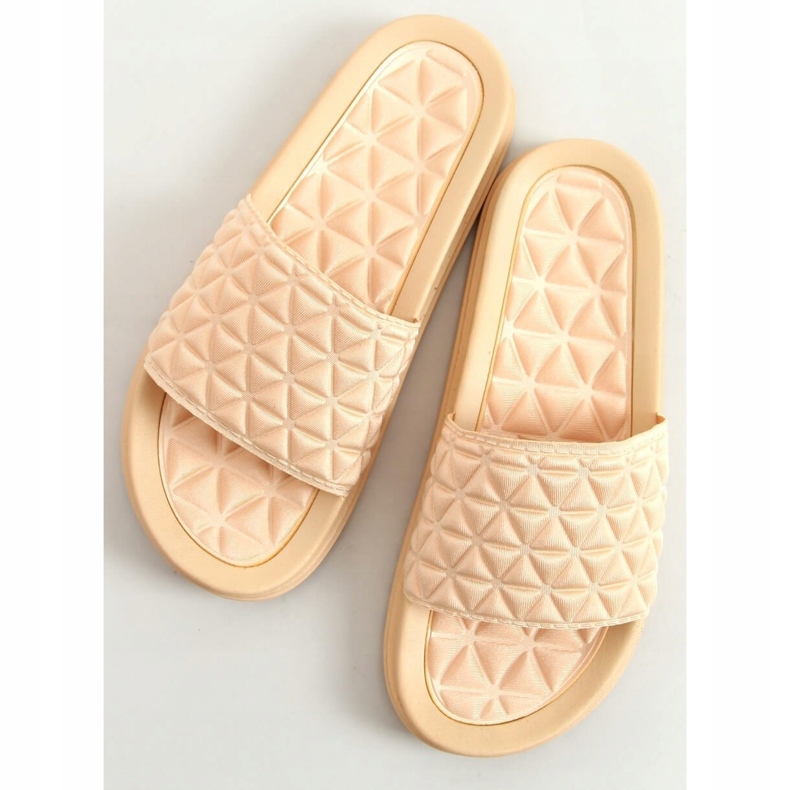 Dámské béžové pantofle 10-251 Béžové béžový 1