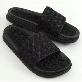 Černé dámské černé pantofle 10-251 Black černý 1