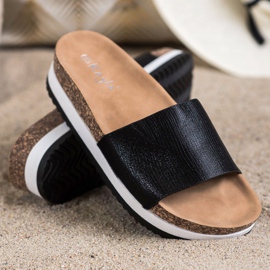 Kayla Pantofle Na Platformě černý 1