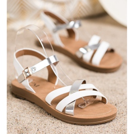 Cm Paris Pohodlné sandály z ekologické kůže bílý 1