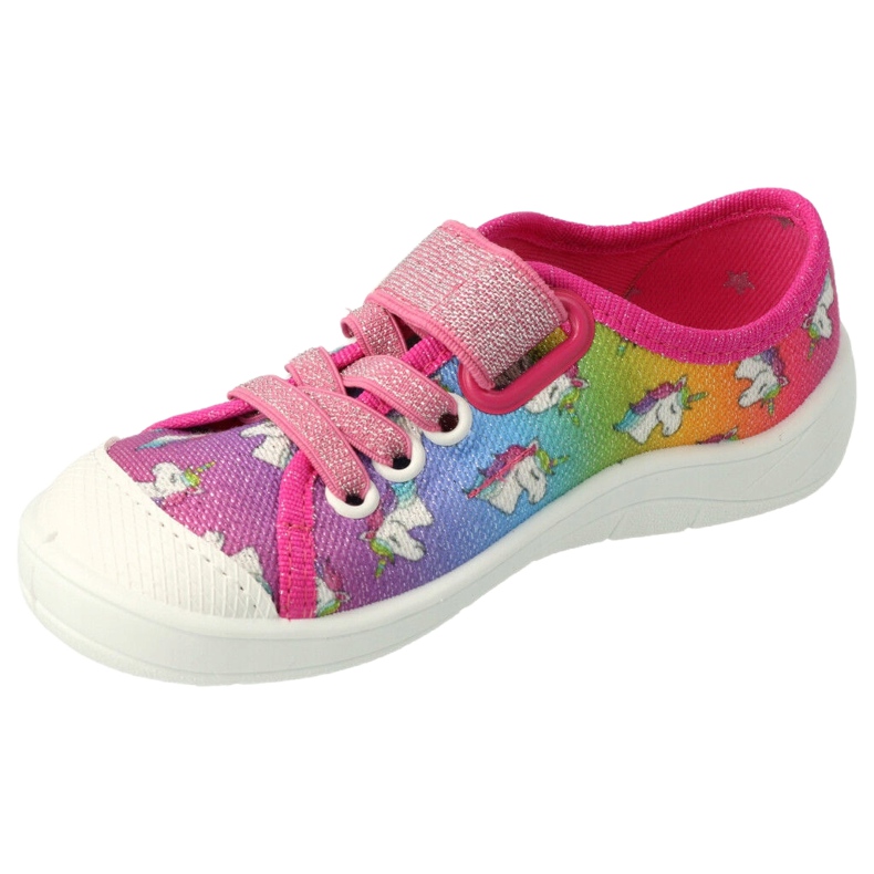 Dětská obuv Befado 251X178 Unicorn modrý oranžový růžový stříbrný zelená 2