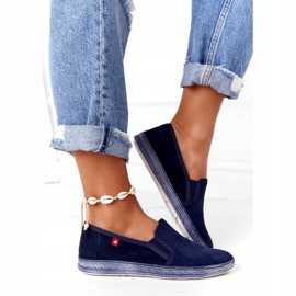 Prolamované espadrilky Big Star HH276004 Navy Blue námořnická modř 3