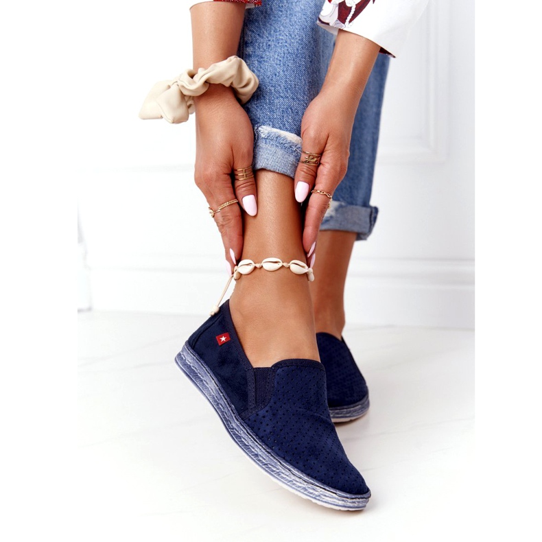 Prolamované espadrilky Big Star HH276004 Navy Blue námořnická modř 2