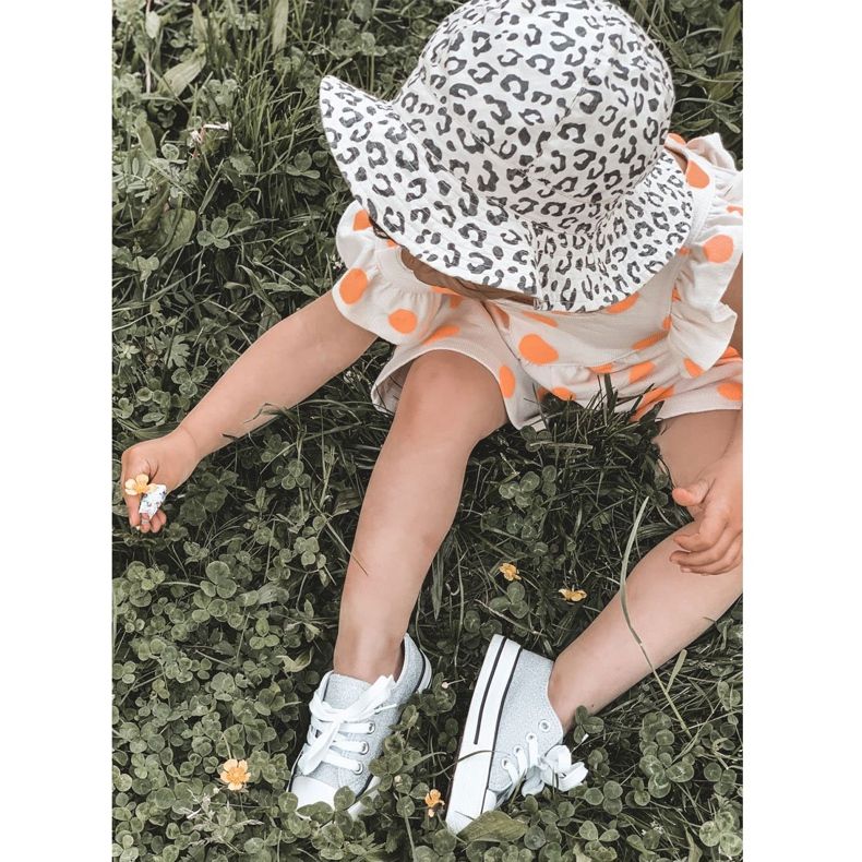 Dětské třpytky stříbrné tenisky 888-1B stříbrný 5