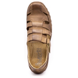 Polbut Pánské prolamované boty 237 na letní hnědé hnědý 2 Polbut Pánské prolamované boty 237 na letní hnědé hnědý 2