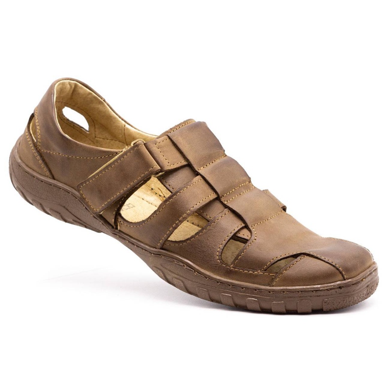 Polbut Pánské prolamované boty 237 na letní hnědé hnědý 3 Polbut Pánské prolamované boty 237 na letní hnědé hnědý 3