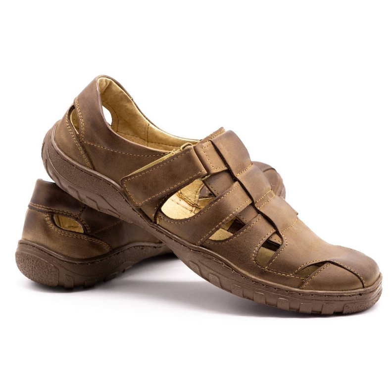 Polbut Pánské prolamované boty 237 na letní hnědé hnědý 5 Polbut Pánské prolamované boty 237 na letní hnědé hnědý 5