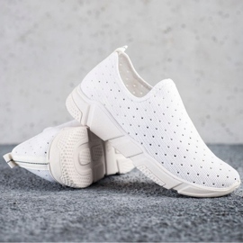 SHELOVET Prolamované bílé tenisky bílý 1