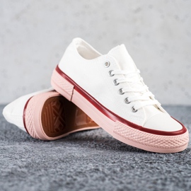 SHELOVET Tenisky Na Růžové Platformě bílý růžový 1