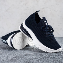 SHELOVET Tmavě modré tenisky na platformě námořnická modrá 1