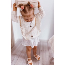 FR1 Dětské sandály s pletenou růžovou Adellou růžový 1