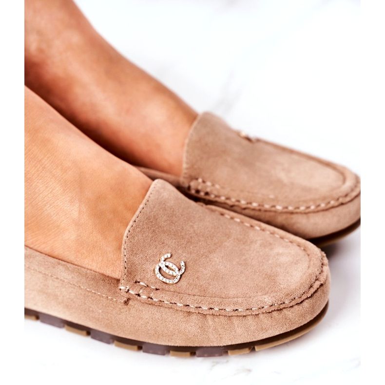 PS1 Dámské semišové mokasíny světle hnědé Madelyn béžový 5