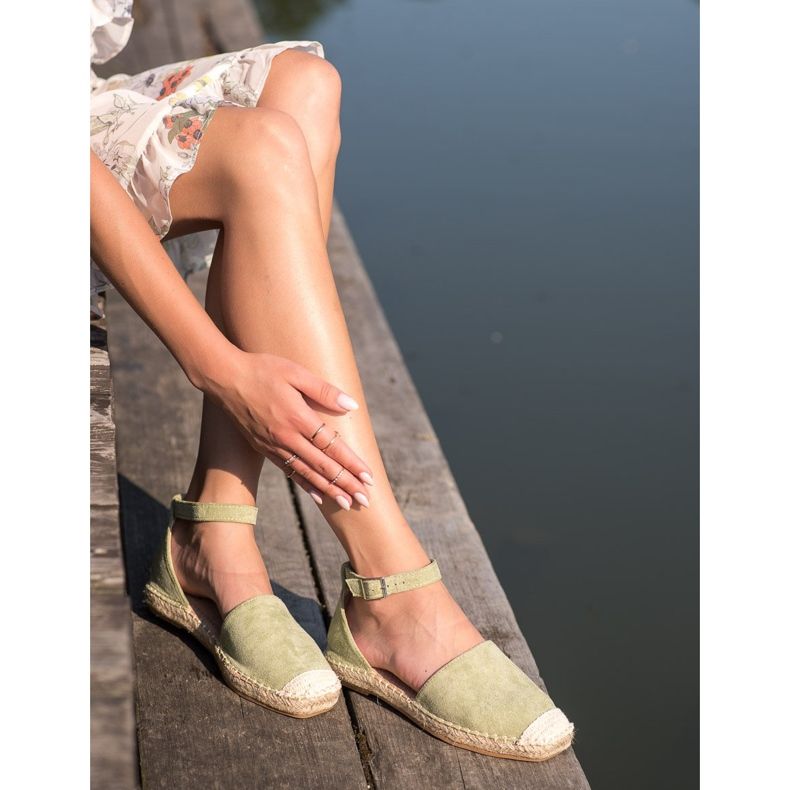 Small Swan Zelené espadrilky se sponou zelený 2