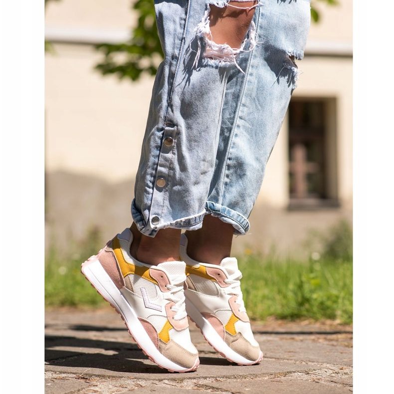 SHELOVET Barevné tenisky bílý vícebarevný 1