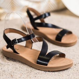 Cm Paris Neformální sandály s eko kůží černá 1