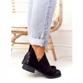 PS1 Černé dámské kozačky Hillary s výřezy černá 2