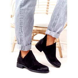 PS1 Černé dámské kozačky Hillary s výřezy černá 3