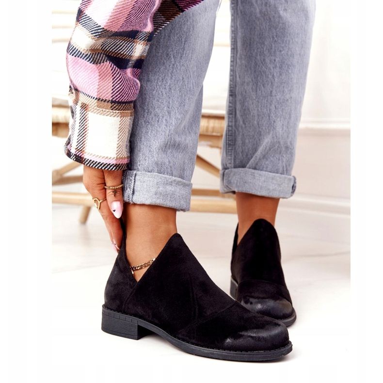 PS1 Černé dámské kozačky Hillary s výřezy černá 5