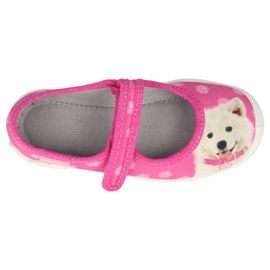 Dětské pantofle Befado 114x456 Pink s aplikací růžový 1