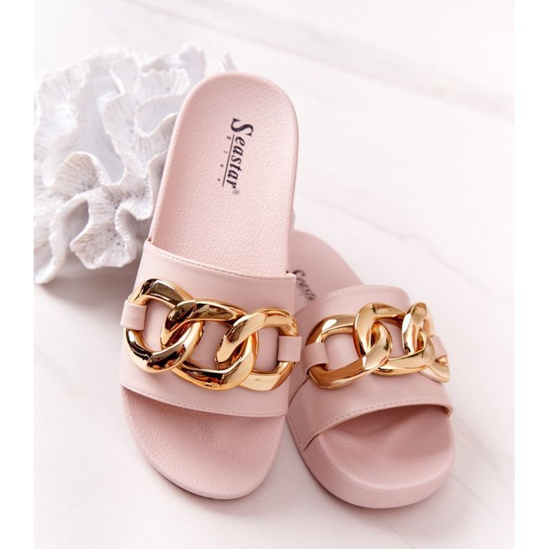 PS1 Jednu chvíli béžové gumové pantofle s řetězem béžový 1 PS1 Jednu chvíli béžové gumové pantofle s řetězem béžový 1