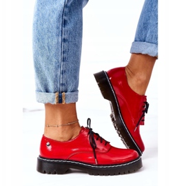 Dámské kožené boty Oxfords Maciejka 04087-08 červené červený 2
