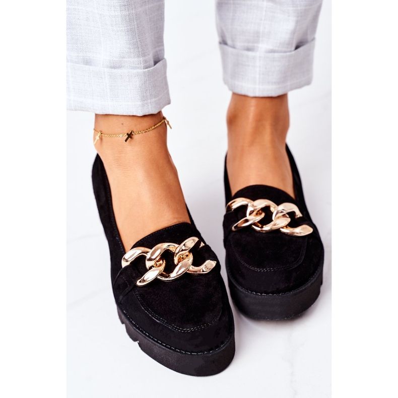 Semišové mokasíny Lewski Shoes 3040 Black černý 1