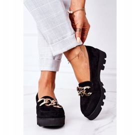 Semišové mokasíny Lewski Shoes 3040 Black černý 2
