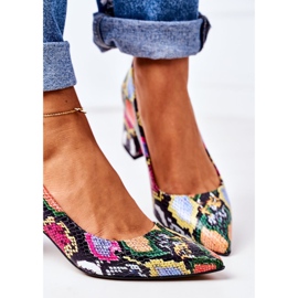 Lewski Shoes Kožené lodičky se vzorem hadí kůže, boty Lewski 2801, barevné vícebarevný 1