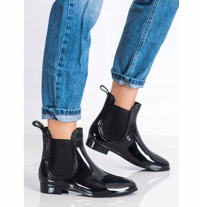 SHELOVET Lakované galoše černá 1