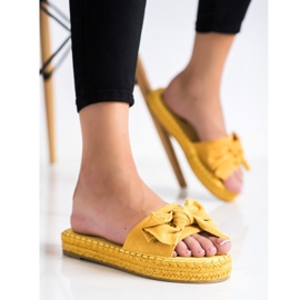 Coura Pantofle Espadrilles S Mašlí žluť 1