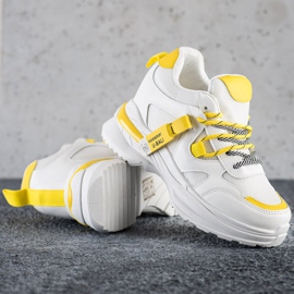 SHELOVET Bílé módní tenisky bílý 1