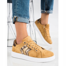 SHELOVET Semišové tenisky hnědý 1