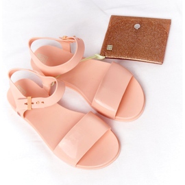 Voňavé ekologické gumové sandály ZAXY HH285123 Nude béžový růžový 1