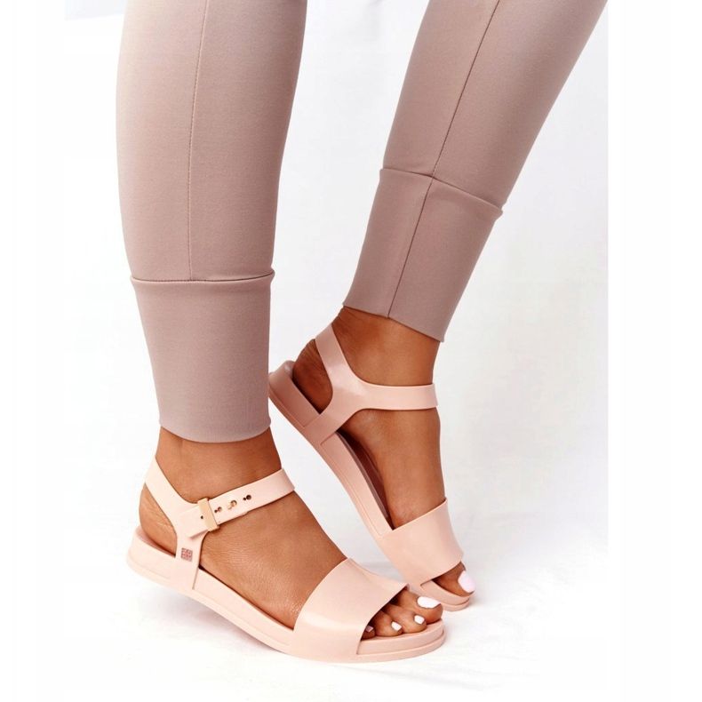 Voňavé ekologické gumové sandály ZAXY HH285123 Nude béžový růžový 4