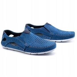 Olivier Pánská obuv mokasíny 901 letní modrá modrý 2