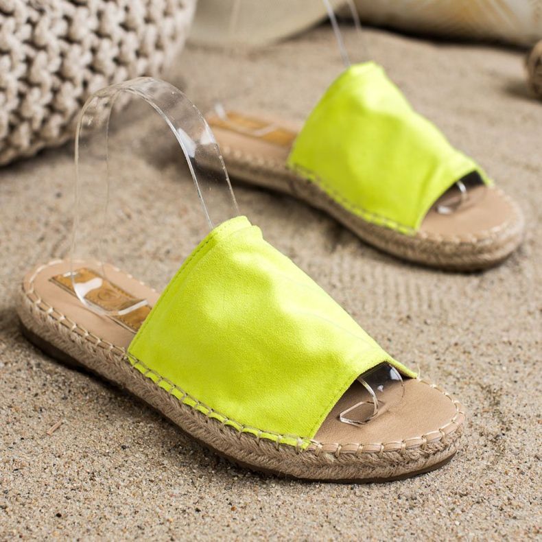 SHELOVET Klasické semišové pantofle žlutá 1