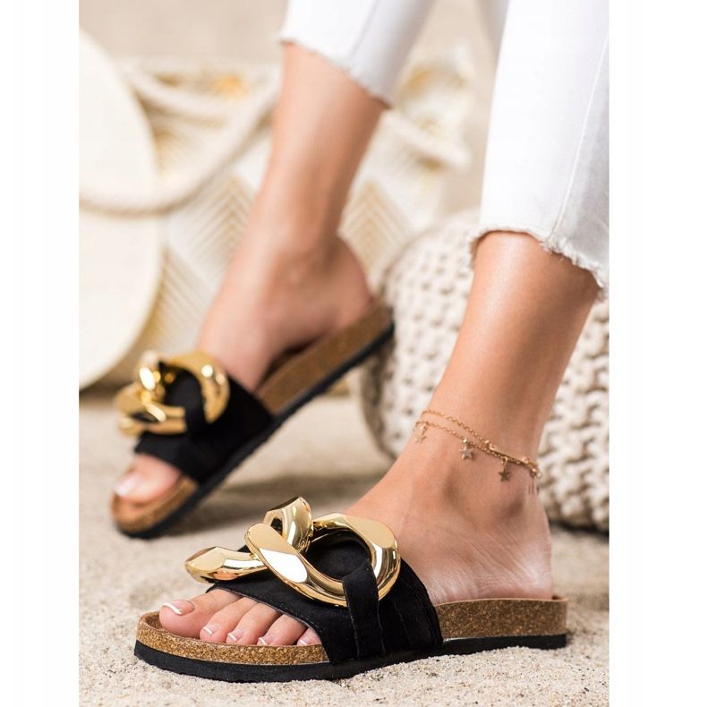 Sabatina Módní pantofle černá 1