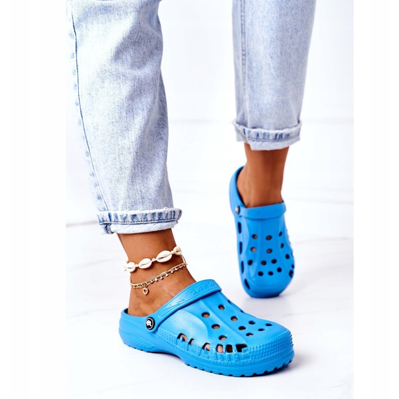 Flameshoes Dámské pantofle Blue Light Crocs Eva modrý 1
