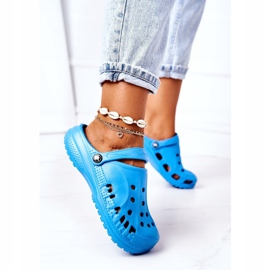 Flameshoes Dámské pantofle Blue Light Crocs Eva modrý 2