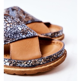 Kožené profilované pantofle Maciejka 04986-02 hnědé hnědý 1